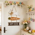 thumbnail image 4 of Wozhuo Easter Rabbit Wood Door Sign Handmade Holiday Welcome Plaque, 4 of 6