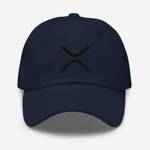 Xrp Ripple Dad Hat XRP Dad Hat Xrp Baseball Hat Xrp Ripple Baseball Cap Xrp Crypto Hat XRP Crypto Dad Hat (Navy)