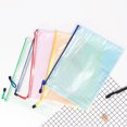 thumbnail image 2 of 5Pcs/Set File Bag Zipper Closure Waterproof PVC Multipurpose Tear Resistant Document Pouch Household Supplies, 2 of 7