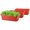 Red, variant on 1 Pack Planter Windowsill Box, Rectangle Planter with Tray, Modern Indoor Succulent Cactus Plastic Plant Pot for Windowsill, Garden Balcony, Home Office Outdoor Decoration, 12x3.8 inch