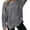 Grey, variant on Women's Oversized Waffle Knit Crewneck Sweatshirt Long Sleeve Side Slits Casual Pullover Top