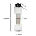 thumbnail image 3 of LHWEN Water Bottle Dumbbell Shaped Multifunctional Drinking Bottle Leakproof Gym School Cycling Outdoor Sports Fitness Hydration Screw Lid Compact Design Transparent Plastic Versatile Use Yoga, 3 of 8
