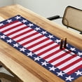 thumbnail image 2 of Patriotic Table Runner - 4th of July American Flag Freedom Stars Independence and Memorial Day for Holiday Kitchen Dining Table Home Decor - 13x54 Inches, 2 of 6