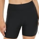 thumbnail image 2 of Prolriy - Bañador corto de cintura alta para mujer, parte inferior del traje de baño, pantalones cortos para niño, banda elástica ancha, pantalones cortos deportivos de yoga, falda, pantalones cortos, 2 of 8