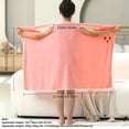 thumbnail image 6 of UJNDER Girls Wearable Hooded Thick Absorbent Coral Cartoon Print Bath Towel Wrap Robe Dress for Kids Girls Robe,Pink,One Size, 6 of 9