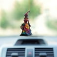 thumbnail image 4 of Chamoist Witch Car Acrylic Hanging,Witch Ornaments for Tree,Colorful Witch Hanging Ornaments,Fairies Print Christmas Tree Home Party Decor,Hanging Decoration Car Rear View Mirror Pendant Decor, 4 of 5