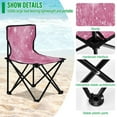 thumbnail image 4 of 600D Oxford Camping Chair Portable Foldable Chair Supports 220 lbs for Picnic, Fishing, Backpacking Pink Glitter Background, 4 of 8