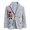 Gray #40, variant on DORKASM Mens Christmas Blazer Long Sleeve Ornament Print Jackets Lapel Holiday Gift Jacket Fall Winter Going Out Gingerbread Man Print Coats Gray M