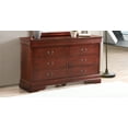 thumbnail image 2 of Glory Furniture 6 Drawer Dresser Silver Champagne, 2 of 8