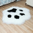 thumbnail image 3 of Cat Paw Soft Plush Carpet Sheepskin Bedroom Carpet Imitation Wool Long Hair Bedside Mat Sofa Floor Mats Living Room Fur Rugs (F,60X51CM), 3 of 6