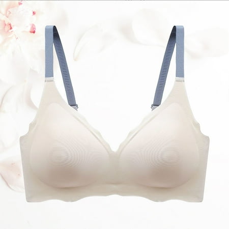 Pavied Minimizer Bras Feelingirl Bra Wireless Bras Women s Thin Seamless Underwear Up Bra Comfortable And Non Binding Without Ring Comfortable Feeling Seamless Bras Womens Bras White L