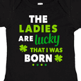thumbnail image 4 of Inktastic The Ladies are Lucky That I was Born St Patricks Day Baby Boy Boys Baby Bodysuit, 4 of 5