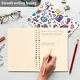 thumbnail image 4 of FORMRS 1-Subject Spiral Notebook 8" x 5" College Ruled 60 Refillable Sheet A5 Hard Cover, 2 Pack, Purple Doodle Pattern, 4 of 7