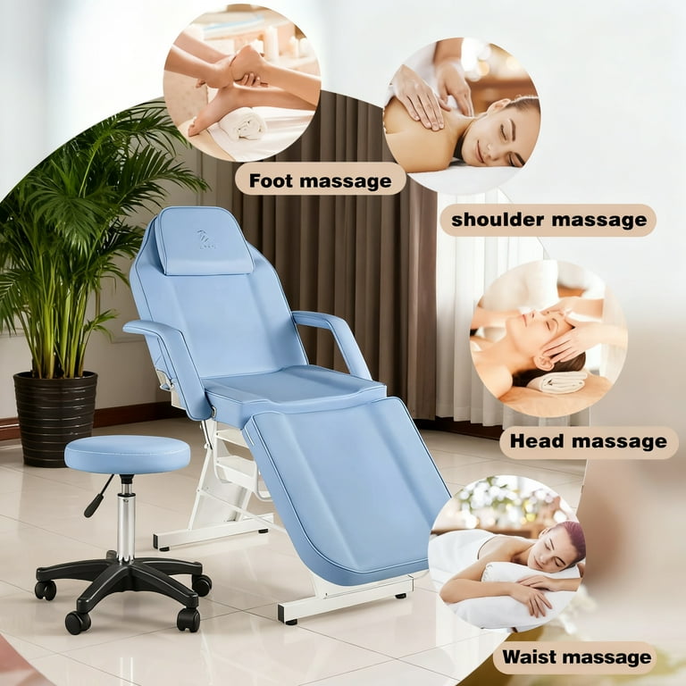 Facial Chair Massage Bed Tattoo Chair 73in 3-Section Multipurpose