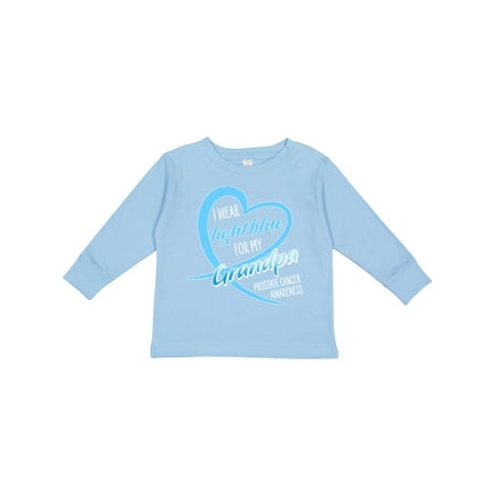 

Inktastic I Wear Light Blue for My Grandpa Prostate Cancer Awareness Gift Toddler Boy or Toddler Girl Long Sleeve T-Shirt