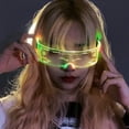 thumbnail image 3 of Gafas luminosas de neón LED para fiesta de disfraces, decoración de fiesta, DJ, Club, accesorios de rendimiento, cambio de Color, 3 of 5