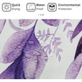 thumbnail image 5 of Small Stall Shower Curtain 36 x 72, Narrow Half Purple Shower Curtain, Spring Eucalyptus Plant Leaves Fabric Shower Curtain, Watercolor Floral Botanical Nature Aesthetic Shower Curtain, 5 of 5