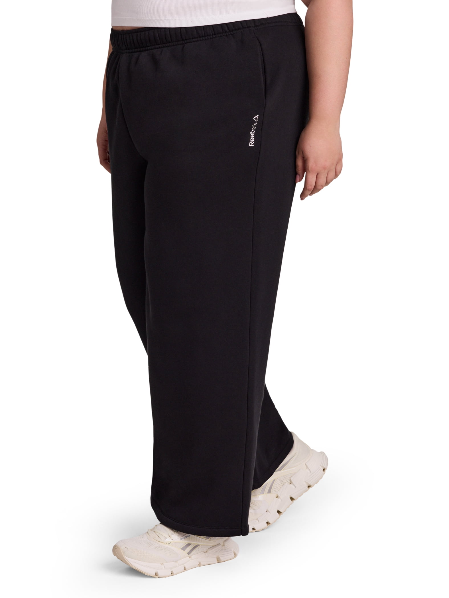 Reebok Women's and Women's Plus Game Day Fleece Wide Leg Pant, Sizes XS-4X