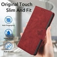 thumbnail image 7 of Allytechgroup Floral Series Wallet Case for Motorola Moto G 5G 2024, Premium PU Leather Cards Holder RFID Blocking Flip Cover Drop Protection Anti-Scratch Phone Case for Moto G 5G 2024, Red, 7 of 7