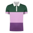 thumbnail image 4 of Vivianyo HD Short Sleeve Shirt for Men,Big Men Casual Printed Short Sleeve Turn Down Collar Zipper T-Shirt Blouse Tops, 4 of 5