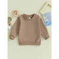thumbnail image 2 of xiaxaixu Bébé Garçons Sweat-Shirts Manches Longues Col Rond Couleur Unie Pulls, 2 of 7