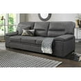 thumbnail image 3 of Lexicon Michigan Microfiber 2-Piece Upholstered Sofa Set in Dark Gray, 3 of 10