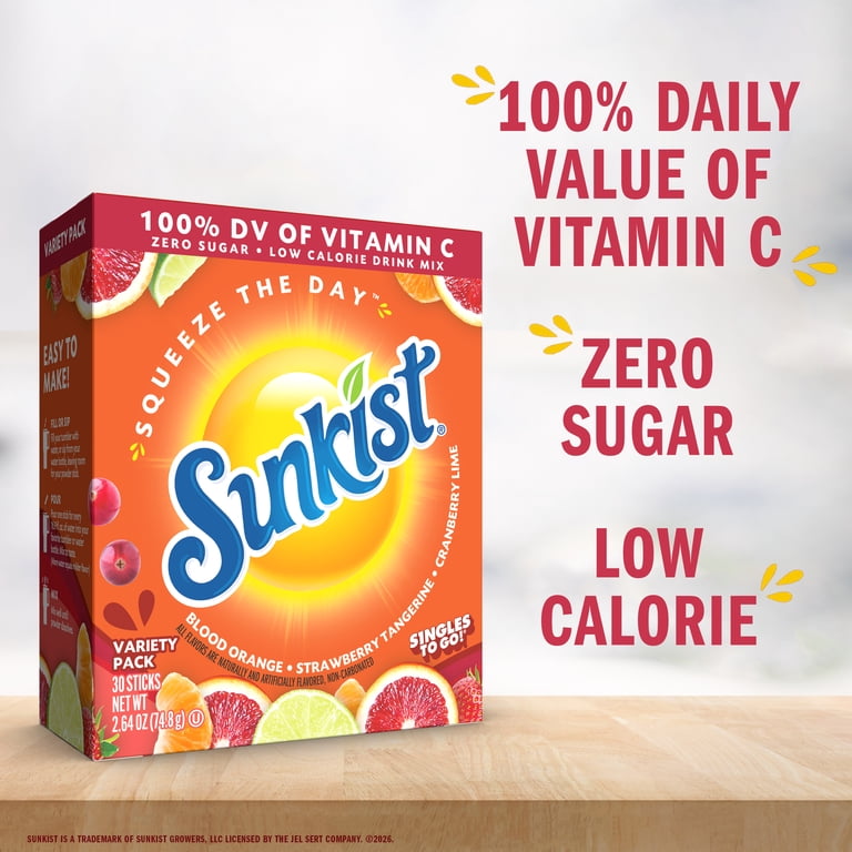 Sunkist Soda Variety Powdered Drink Mix, 1 oz, 30 Packets photo 3