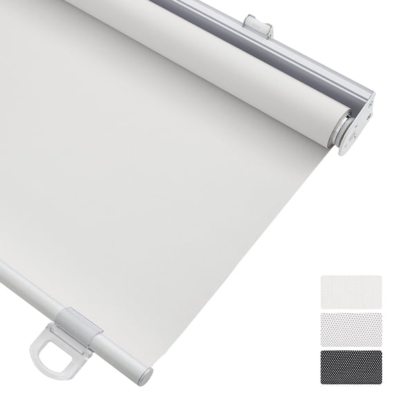 Keego Light Filtering Cordless Roller Shades for Window Blind with Thermal Insulated Window Shades Blinds for Home Door, White 20"W X 64"H