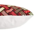 thumbnail image 3 of Violet Linen Seasonal Christmas Splendours Pattern, Polyester, Super soft feel faux suede fabric, digital print, Interweaving Ribbons, Christmas Red, 18 Inch x 18 Inch, Decorative Throw Pillow, 3 of 7