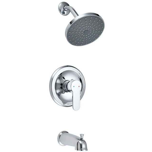 Designers Impressions 685755 Robinet de Douche Combo en Chrome Poli - Design à Poignée Unique - Convertible