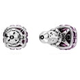 thumbnail image 4 of Pendientes de tuerca de cristal morado con piedra natal de febrero de Swarovski, 4 of 6