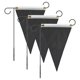thumbnail image 1 of Uxcell 3-Pack Banderas de Jardín, 18x12 Pulgadas Banderas Triangulares Grandes en Blanco para Sublimación [Negro], 1 of 6