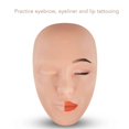 thumbnail image 4 of 3pcs 5D Tattoo Practice Skin Head Silicone Realistic Semi Permanent Microblading Tattoo Training Facial Skin for Makeup, 4 of 4