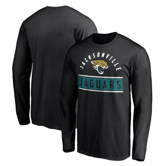 Men's Black Jacksonville Jaguars Team Arch Knockout Long Sleeve T-Shirt