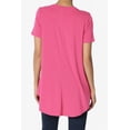 thumbnail image 2 of TheMogan Women's PLUS Basic Crew Neck Round Hem Short Sleeve Draped Jersey Tee, 2 of 6