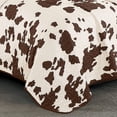 thumbnail image 3 of Linen Mart Southwestern Rustic Cowhide Quilt Coverlet Soft Brushed Microfiber All Seasons Bedspread - 3 Piece Set (Queen), 3 of 7