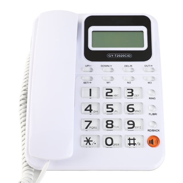 Teléfono Con Cable, Teléfono ABS Gy T2020cid Con Pantalla de Identificación de Llamadas con Altavoz, Interfaz dual Y Diseño de Calculador, Verificado de Registros de de de