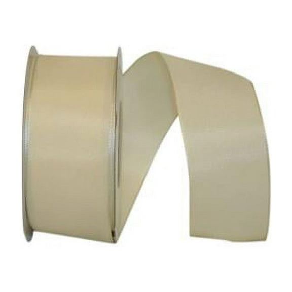 Reliant Ribbon - 25631W-810-09J, Rhapsody Taffeta Wired Edge Ribbon, Ivory, 1-1/2 Inch, 25 Yards