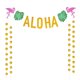 thumbnail image 1 of KAKOWELY 1 juego de pancartas ALOHA Flamingo Monstera, suministros de fiesta, decoraciones para fiesta hawaiana, luau, fiesta tropical de verano (DFQ133 + flamenco + 2 tiras de puntos redondos), 1 of 4