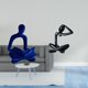 thumbnail image 2 of Figura de pensador abstracto,Estatua de pensador abstracto,decoración para el hogar,Figura humana decorativa para oficina,coleccionable,Figura de escritorio,Escultura abstracta de pensador, 2 of 8