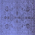 thumbnail image 1 of Ahgly Company Machine Washable Indoor Square Oriental Blue Industrial Area Rugs, 7' Square, 1 of 4