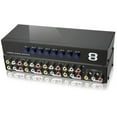 thumbnail image 1 of axGear AV Switch Box Composite Selector 8 Port RCA Audio Video 8 In 1 Out To TV, 1 of 8