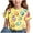 E162-Yellow, variant on hengsof Girls Spring Easter Bunny Graphic T-Shirt Fashionable Soft Breathable Pullover Holiday Themed Short Sleeve Crew Neck Top Sizes 3-14