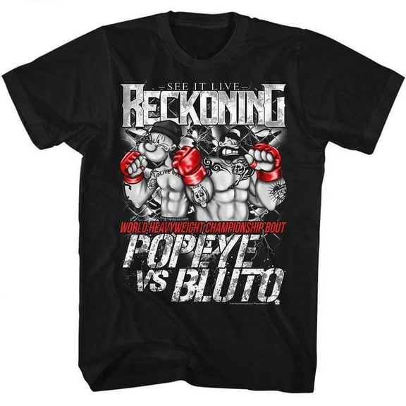 Popeye Reckoning Black Adult T-Shirt 4Xl