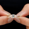 thumbnail image 5 of Rosec Jewels Baguette Shape Aquamarine Promise Ring with Diamond for Women - AAA Grade, 14K Rose Gold, US 3.00, 5 of 8