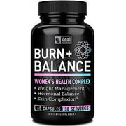 Weight Loss Pills for Women + Daily Balance Vitamins (Iron, Vitamin D, Setria, Folate,+) Premium Diet Pills for Women + Womens Multivitamin with Iron, D & B Vitamins & Hormone Balance for Women