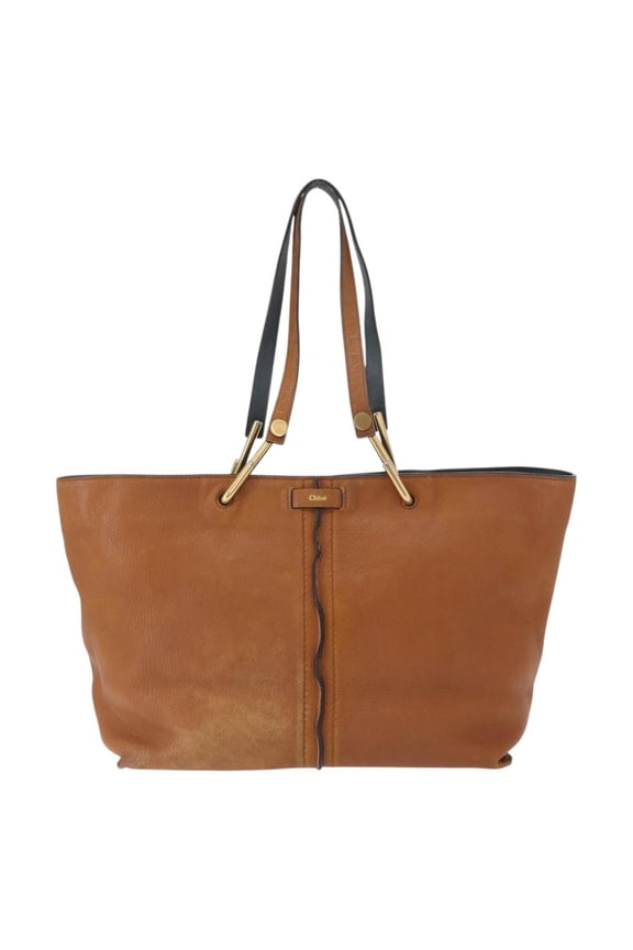 Pre-Owned Chloe Keri Tote Leather Brown Leather Tote Bag Bag