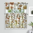 thumbnail image 2 of Fall Kitchen Curtains 36 Inch Short - 3 Panel Set, Autumn Harvest Print, Rod Pocket Window Treatment for Thanksgiving, Farmhouse, Cafe, Living Room - Machine Washable, 2 of 6