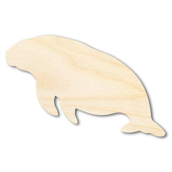 Unfinished Wood Chunky Manatee Shape 6" / 1/4"