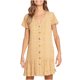 thumbnail image 2 of ICHUANYI Clearance Fashion Women Sexy Short Sleeve Skirt V-neck Ruffle Printing Button Mini Dresses(Yellow, S) Ichuanyi Ichuanyi, 2 of 8